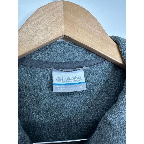 Columbia Jacket Mens Long Sleeve Gray Full Zip Fleece Size Medium - Picture 7 of 8